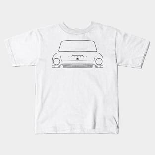 Triumph 1300 classic 1960s British car black outline graphic Kids T-Shirt